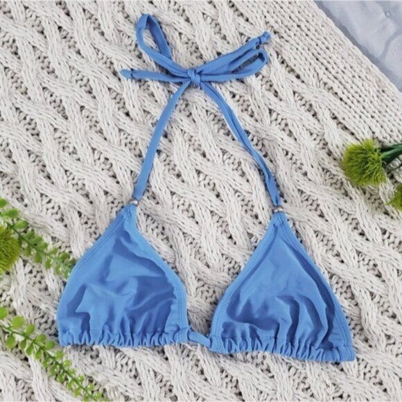 LISMAR Europe- Cornflower Blue Triangle Bikini Top- 30B - Picture 3 of 10